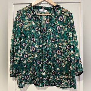 Morgan Green Floral Women's Top